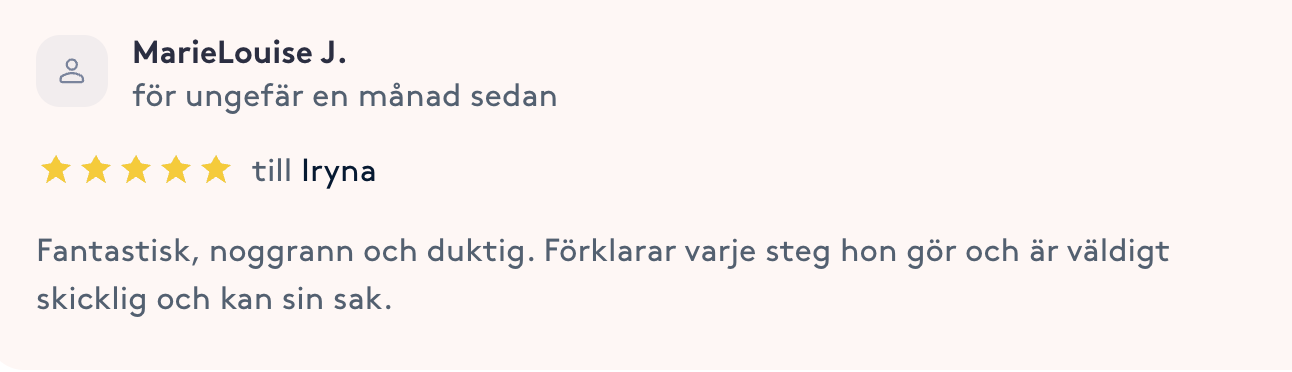 Kundrecension om Iryna Beauty 3